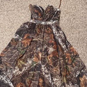 Camouflage Strapless Dress